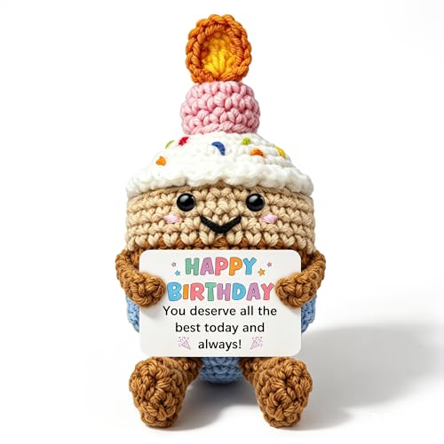 Happy Birthday Gifts for Women Positive Crochet Cake for Birthday