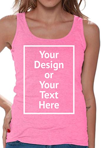 Personalized Tank Tops for Women - Custom Sleeveless Shirt - Gifts for Wife Girlfriend - Front/Back Print Azelea L