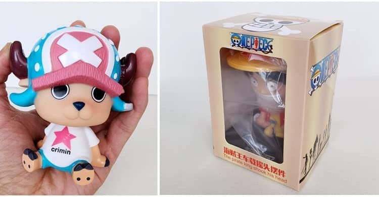 Image of AUGEN Super Hero Tony Chopper One Piece Action Figure Limited Edition Bobblehead with Mobile Holder for Car Dashboard, Office Desk & Study Table (Pack of 1)