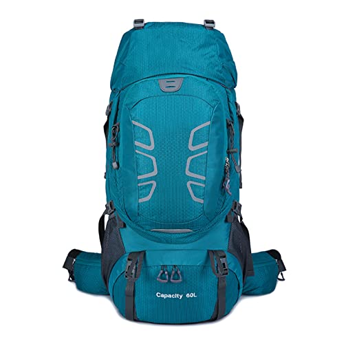 SEFAX Mochila de Alto Rendimiento, Mochila de montañismo 60L con Tela Impermeable, Gran Capacidad de Almacenamiento, Mochila for Acampar Touring (Color : Lake Blue)