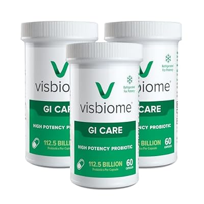 Visbiome GI Care - High Potency Probiotic - 112.5 Billion CFU Live Probiotics, Original De Simone Formulation, Made in USA, 180 Capsules.