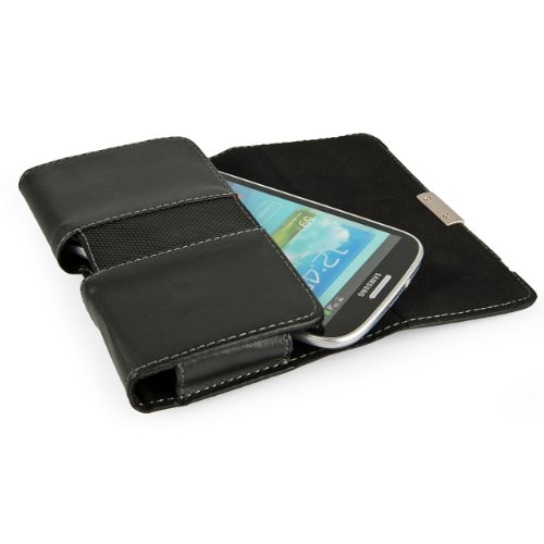 Executive Nylon & Leatherette Holster Case For Blackberry Classic/Blackberry Z10 / Blackberry Porsche Design P'9982 With Sumaclife Wristband, Black #TOP4