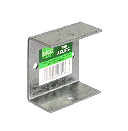 Fencing 52mm U-Clip Bracket 18 pack pre-galvanised metal wood wooden timber post fence UCP052
