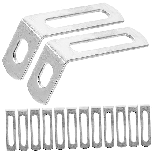 EXHUMKY 20 Piezas Código de ángulo recto soporte en forma de u angular Accesorios de fijación Piezas de conexión para madera soportes de esquina para madera soportes para madera planchar