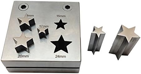 5 PC Star Shape Metal Punch Disc Cutter 12 - 24mm Jewelry Hole Puncher Tool