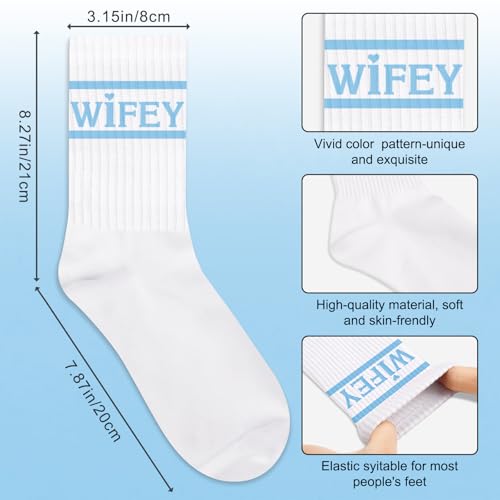 Image of Juesly Bride Gifts with Bride Socks,Wifey Socks as Bachelorette Gifts for Bride,Gifts for Wife