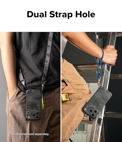 Image of Ringke Onyx Magnetic Compatible with iPhone 17 Pro Max Case Back Cover [Strong Magnet] Military-Grade Protection TPU Shockproof Rugged Bumper Full Protection - Magnetic Camo Black