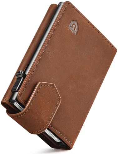 LORZOR® Kartenetui Herren mit Magnetischer Verschluss, Slim Wallet mit Münzfach, Geldbörse RFID Schutz, Portmonee Herren Portemonnaie für 10 Karten, Smart Wallet, Geldbeutel
