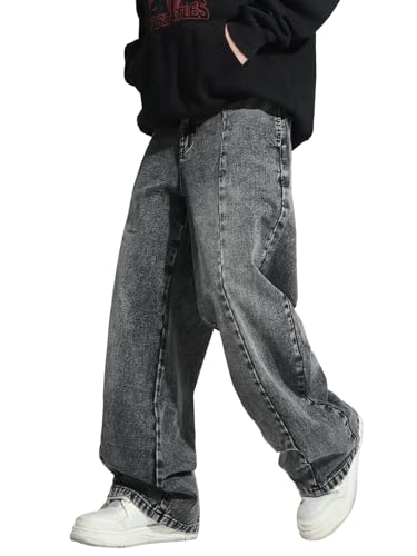 DFGIGT Men's Y2K Hip Hop Street Jeans Gothic Baggy Jeans Wide Leg Denim Pants...