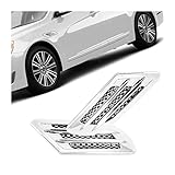 Car Side Mesh Vent Air Flow Fender Sticker, 2pcs/Set Auto Air Flow Bumper Side Vent Decal, ABS Exterior Decoration Sticker Car Decals Stickers, Universal Car Accessories for All Car (Silver)