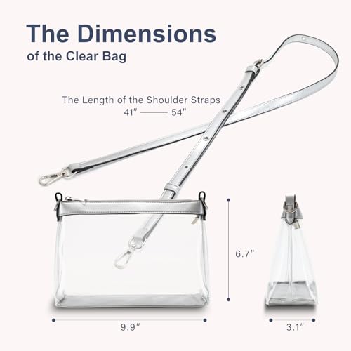 Image of Wuflyover Clear Bag for Stadium Events, Clear Purse for Women