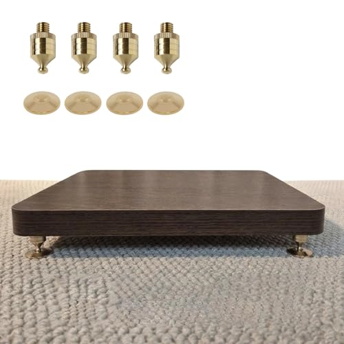 Plataforma de aislamiento de madera para subwoofer con clavos de cobre