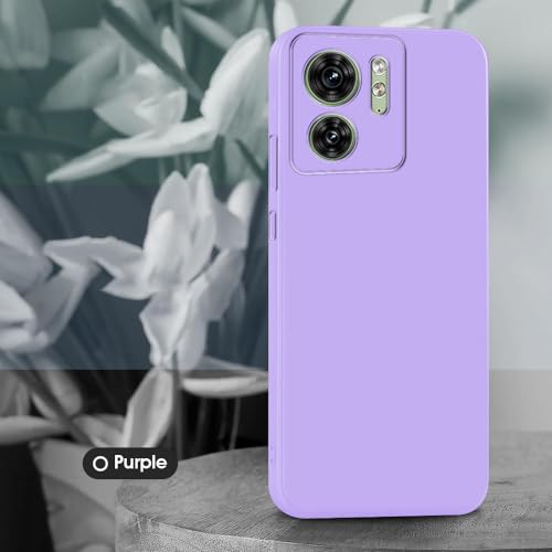 Image of Back Cover for Motorola Moto Edge 40 5G | Full Camera Protection | Premium Liquid Silicon Case | Flexible Bumper Case for Motorola Moto Edge 40 5G (Purple)