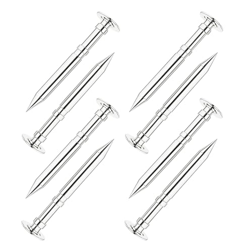 pinedash pro Pinewood Axles - 8pcs Derby Car Axles - Polished Pinewood Axles Kit | Derby Grooved Car Axles Pine Derby Wheels Axles Speed | Machined for Derby car Racing - 2 Grooves Minimizes Friction