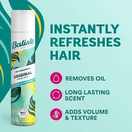 Batiste Dry Shampoo Original 350ml, Fresh & Clean Fragrance, No Rinse Spray to Refresh Hair in Between Washes - Image 4