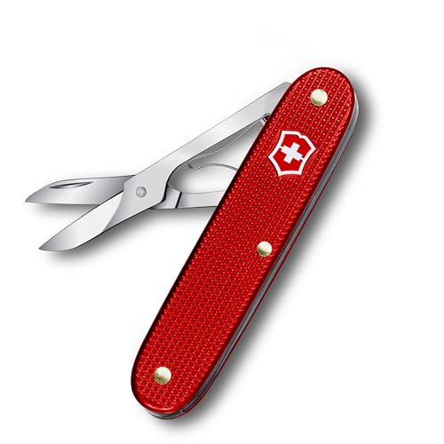 VICTORINOX(ビクトリノックス) マルチツール コンパニオン X アロックス ナイフ ハサミ はさみ 鋏 アウトドア キャンプ 防災 ナイフレス ブレードレス サバイバル 1機能を搭載 スイス製 小型 誕生日 プレゼント ギフト レッド 赤 【国内