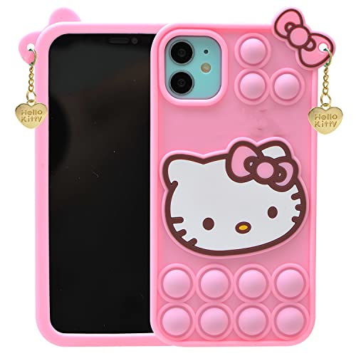 MONEHOYSY Cartoon Case for iPhone 8/7/6/SE 2020, Fashion Cute 3D Cute Kitty Kawaii Soft Silicone Animal Protective Gel Shockproof Gel Back Cover for Kids Women Girls Boys (8/7/6/SE 2020, Pink-1)