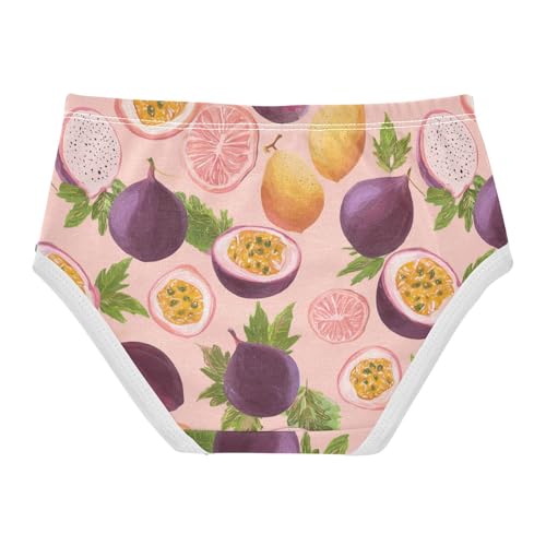 Wusikd Passion Fruits Pink Girls' Underwear Cotton Girls Briefs Soft Toddler Underwear 2T2