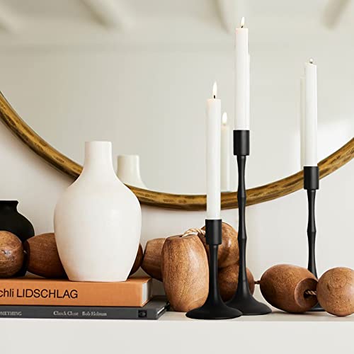 Matte Black Taper Candle Holder Set Of 3 Black Candlestick Holders Modern Farmhouse Candle Stick Candle Holder For Candlesticks For Wedding Christmas Thanksgiving Party Dining Table Centerpiece Decor #TOP1