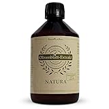 NATURA Olivenblatt Extrakt Flüssig 100% Natürlich Keine Zusatzstoffe Höchstdosiert Vegan Glutenfrei Laktosefrei GMO-frei 500 ml