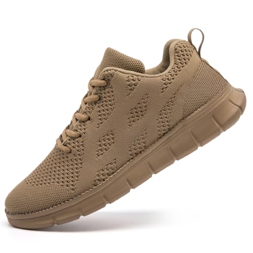 UROMGV Zapatillas de correr para hombre, zapatillas de deporte, zapatillas de correr, zapatillas de caminatas, zapatillas de correr para hombre, marrón, 39 EU