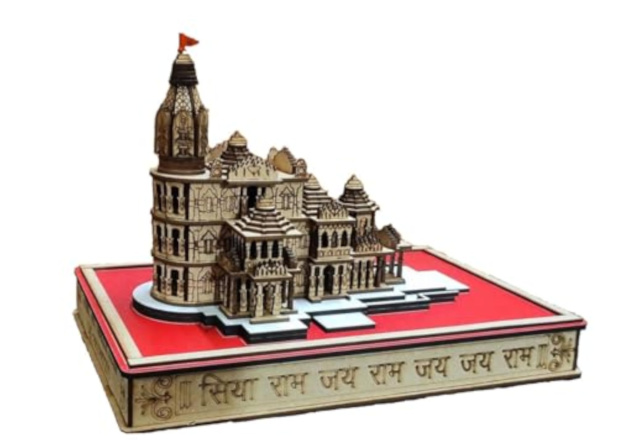 Shri Ram Mandir Ayodhya 3D Pine Wood Mandir