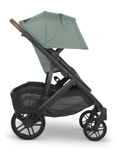 Vista V2 Stroller - Gwen (Green Melange/Carbon/Saddle Leather) + Mesa V2 Infant Car Seat - Jake (Charcoal) #TOP2