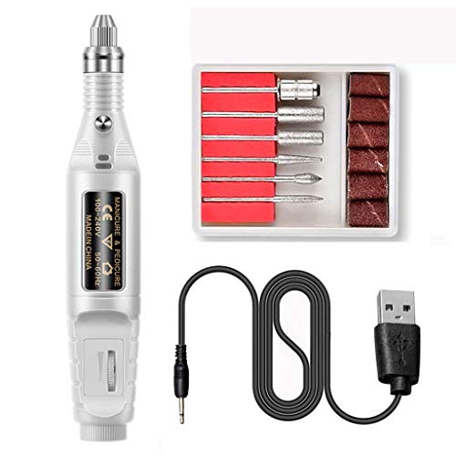 Portable Electric Nail File Set, goalBY USB Pen Shape Electric Nail Drill Manicure