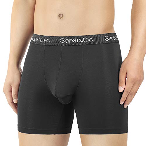 Separatec Men's 3 Pack Micro Modal Viscose Separate Pouches Comfort Fit Boxer Briefs #TOP1