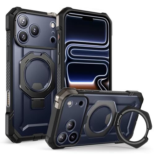 SUPCASE for iPhone 17 Pro Max Case with Kickstand (Unicorn Beetle Grip), [Camera Control Cover] [Compatible with MagSafe] [Military-Grade Drop Protection] Heavy Duty Magnetic Phone Case, Bla