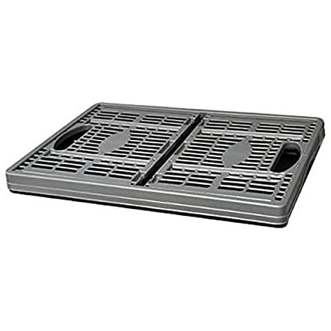 Kingfisher Fold Flat Plastic Storage Crate, Transparent, 32 Litre Cover