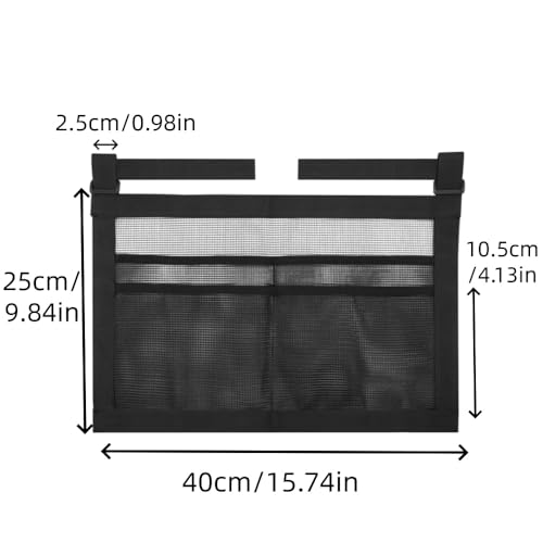 Ping Pong Paddle Holder with Mesh Storage Bag – Under Table Tennis Racket Organizer for Balls & Paddles, Easy Install Hanging Straps, Sports Holder for Pickleball & Table Tennis Accessories,Black by MazArinGyx - Image 2
