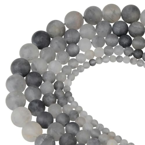 Cuentas redondas pulidas mate esmeriladas de ojo de tigre turquesas y ágatas, cuentas sueltas para hacer pulseras, cristal mágico mate, 4 mm, alrededor de 92 piezas