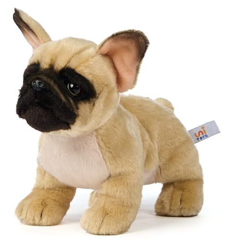 Uni-Toys - Bulldog francés (Beige) - Sin Correa - 26 cm (Longitud) - Perro de Peluche - Peluche Uni-Toys - Bulldog francés (Beige) - Sin Correa - 26 cm (Longitud) - Perro de Peluche - Peluche