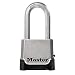 Produktbild MASTER LOCK Hochleistungsvorhängeschloss [Schlüssel + Zahlenkombination] [Zinkgehäuse] [Außenbereich] M176EURDLH - Ideal für Lagerräume, Garagen etc.