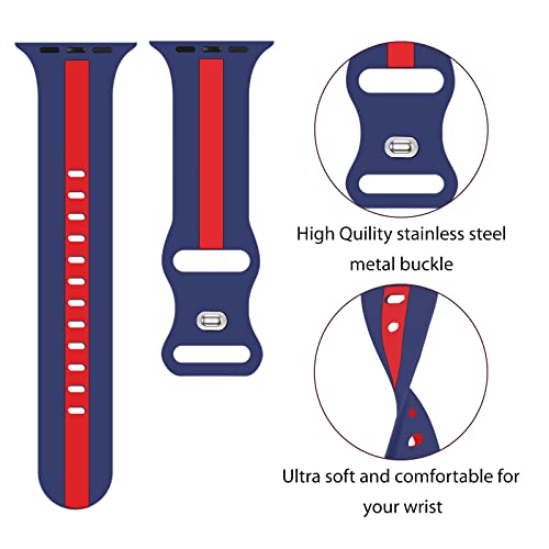 Image of GRIPP Tutone Soft Silicone Watch Strap for 44mm /45mm /46mm /49mm, Watch Series 11 /10 /9 /8 /7 /6 /5 /4, SE 3 /2 /1, Ultra 3 /2 /1, Durable, Flexible, Lightweight, Adjustable (Watch Not Included)