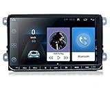 Radio de Coche Android 9.1 de 9.0 Pulgadas con navegación GPS 2 DIN Car Stero Mirrorlink Bluetooth WiFi Am/RDS 16GB Control del Volante Tuning para VW Skoda Seat Polo Golf Passat Touran T5 Octavia