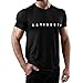 Produktbild Satire Gym - Sport Shirt Männer atmungsaktiv - enganliegendes & schnelltrocknendes Fitness Tshirt Herren - Sportbekleidung für Fitnessstudio & Bodybuilding (Schwarz, L)
