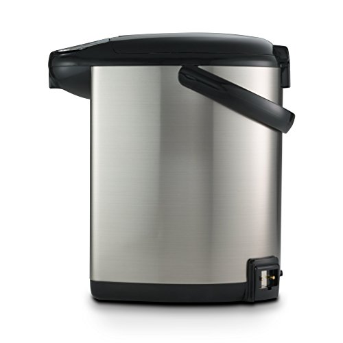 Image of Tiger Pdu A50u 5l Electric Water Boiler and Warmer, Stainless Black | 4 Temps 208 /194 /176 /158 Degree F, Reboil, 6 /9-Hr Sleep Timer, Auto-Lock Dispense, Made in Japan