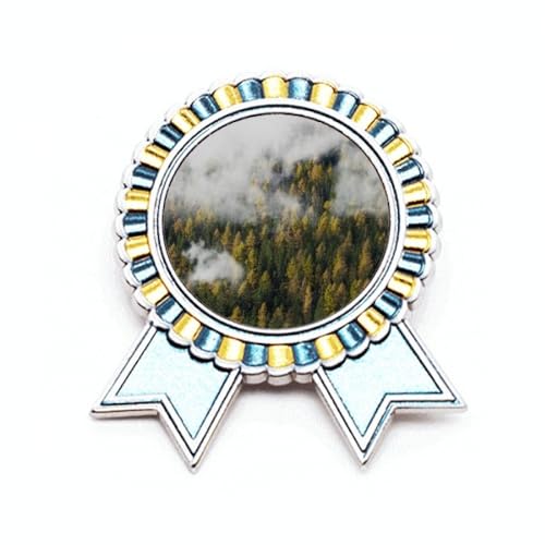 Broche nuage de brouillard de montagne métal M idée cadeau poétique femme