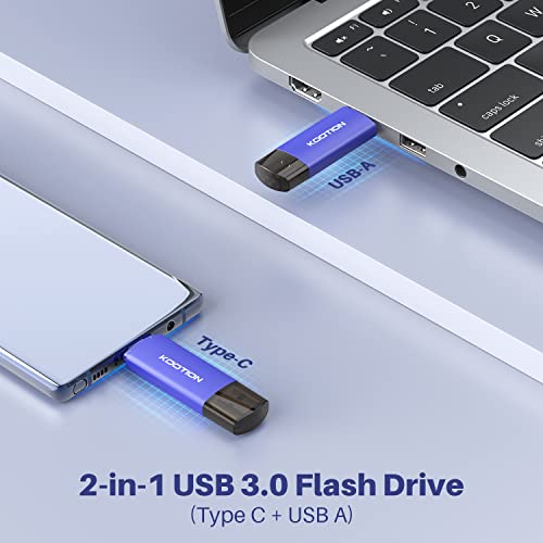 Image of KOOTION 64GB USB C Flash Drive 2-in-1 Type-C Flash Drive USB-A&USB-C 3.0 Dual Drive OTG, Thumb Drive Memory Stick for Android Smartphone /Tablet /PC