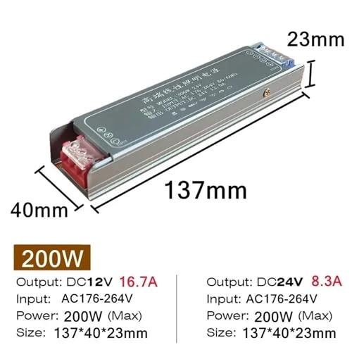 Transformateur LED 12V 200W convertisseur AC DC extra fin