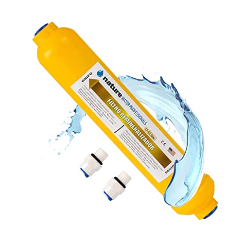Filtro de Remineralización - Ideal como Repuesto para Osmosis Inversa - Aporta al Agua Iones de Calcio, Magnesio, Sodio y Potasio - Nature Water Professionals