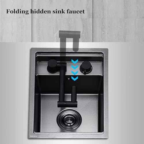 Robinet de cuisine pliable rotatif 360 avec commande indépendante - 4