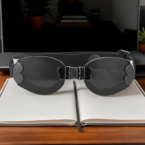 Schutzbrille für Hunde, Größe M, blendfrei, UV-Schutz, Welpen-Sonnenbrille mit verstellbarem Riemen, für Plateau, Meer, Bergsteigen, Sand