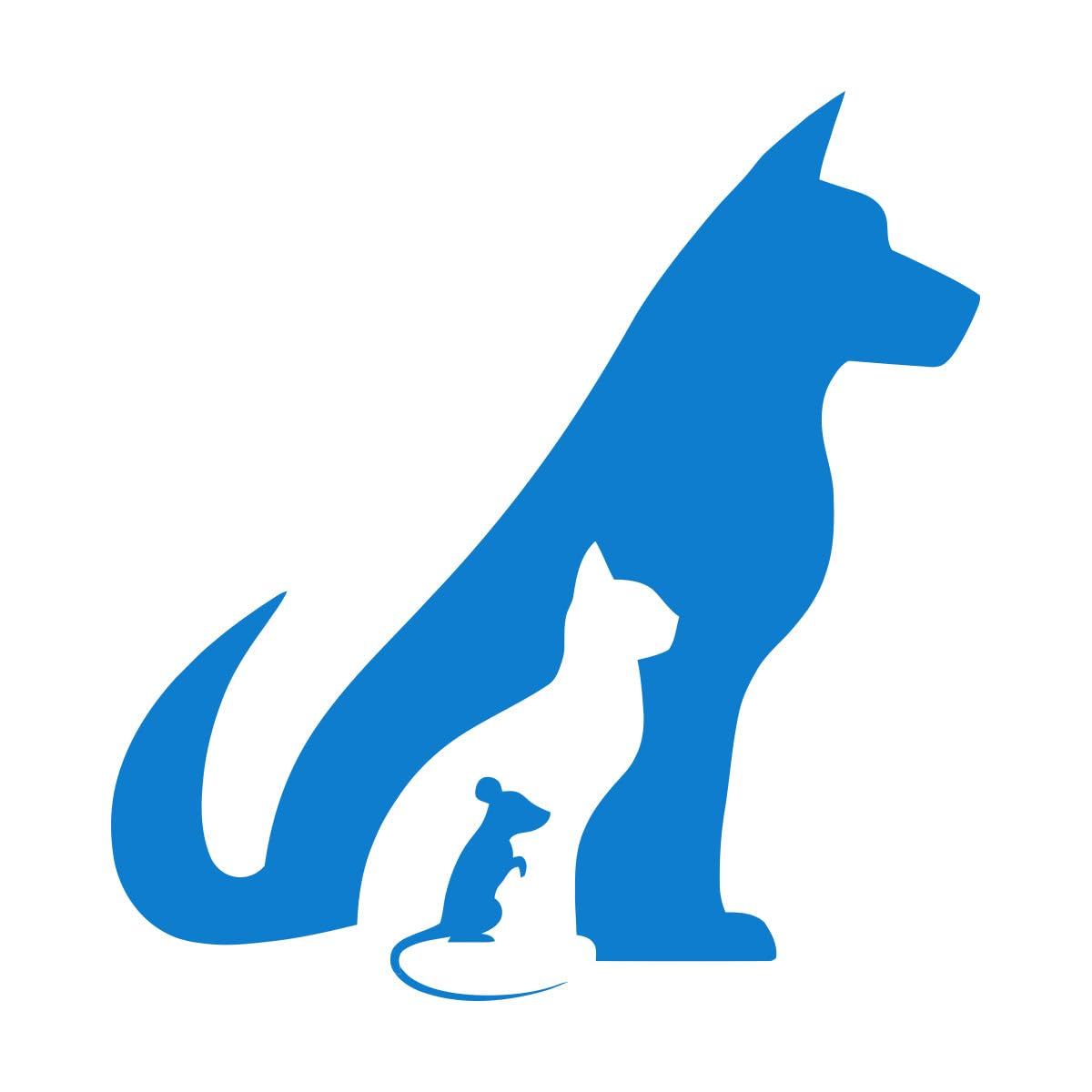 Vinyl Wall Decals Pet Dog Cat Mouse Animal Veterinary Grooming 81x85.4cm Multi Color Selection Extra Large Blue