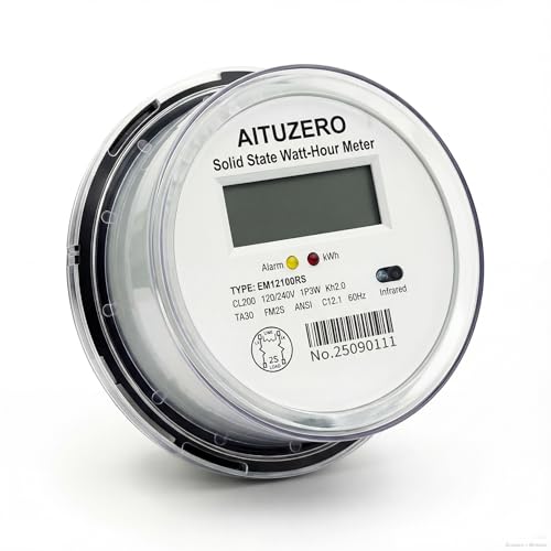 Digital Electric Sub Meters for Landlords, 120/240V Single Phase, Electricity Usage Meter, Power Energy Meter, kWh Sub Meter, ANSI Form 2S Plug-in Electric Submeters for RV Power, Rental Units