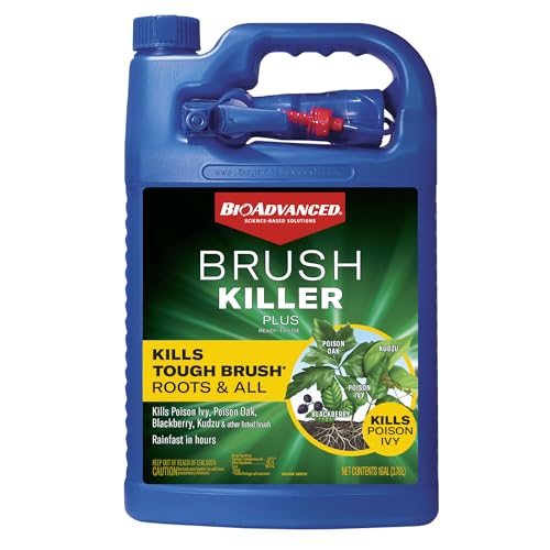 BioAdvanced Brush Killer Plus, Weed Killer Spray, Ready-to-Use, 1 Gallon, Kills Tough Brush Roots & Poison Ivy