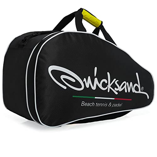 Raqueteira Quicksand Fun Beach Tennis Preta e Amarela