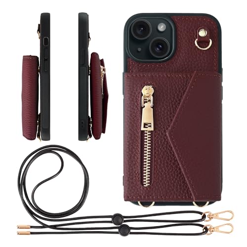 HANATORA for iPhone 15 �P�[�X �V�����_�[ �{�v �V�������N���U�[ �ϏՌ� �X�}�z�P�[�X �X�}�z �V�����_�[�X�g���b�v �t�� �t�@�X�i�[ �X�}�z�V�����_�[ �J�o�[ �J�[�h�|�P�b�g �J�[�h���[ ���K���� ���C�� BPCGZ-15-Win